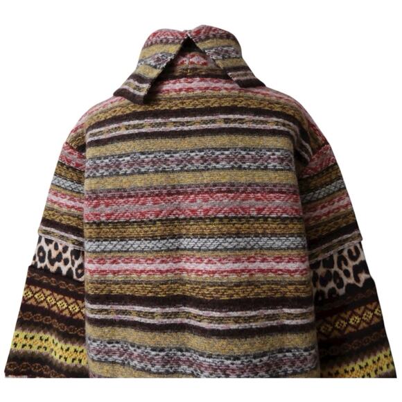 Pringle of Scotland Fall 2018 Patchwork Fair Isle Sweater In Brown Size S - Picture 13 of 13